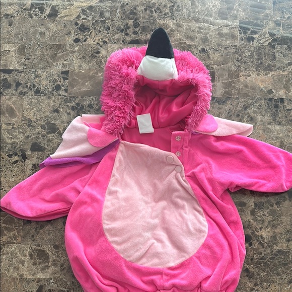Flamingo Bundle Pink Baby Costume and Matching Poncho for Mommy - Picture 3 of 10